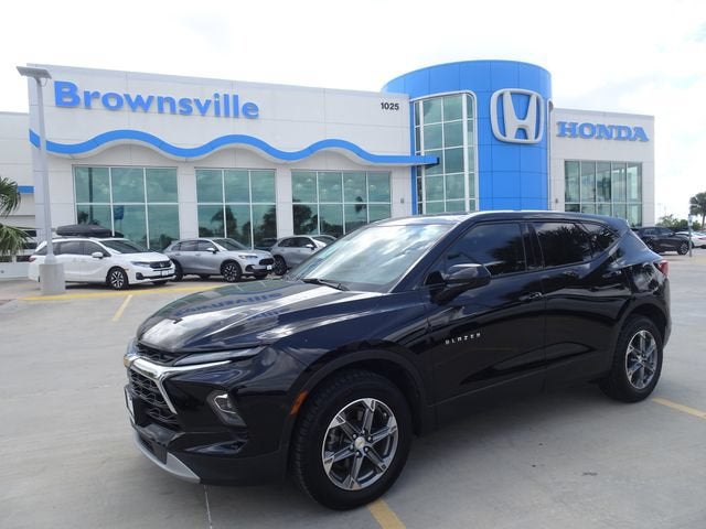 2023 Chevrolet Blazer LT in Black — front three-quarter view