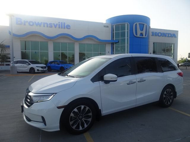 2022 Honda Odyssey EX-L in Modern Steel — front three-quarter view