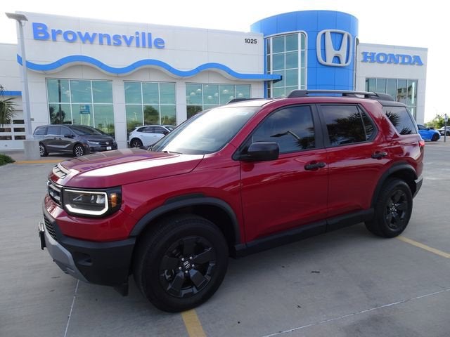 2026 Honda Passport RTL in Radiant Red Metallic II — front three-quarter view