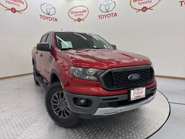 2021 Ford Ranger XLT in Red Metallic — front three-quarter view