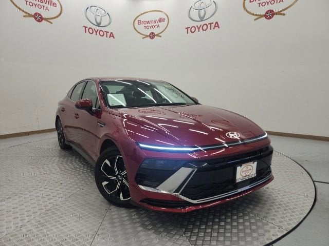 2024 Hyundai Sonata SEL in Ultimate Red — front three-quarter view