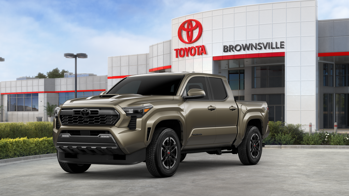 2026 Toyota Tacoma TRD Sport in Bronze Oxide — front three-quarter view