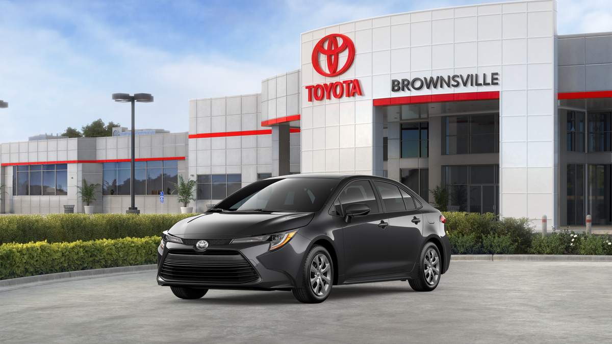 2026 Toyota Corolla LE in Underground — front three-quarter view