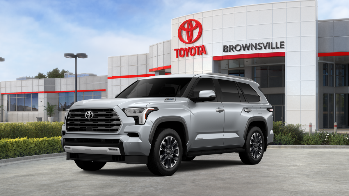 2026 Toyota Sequoia Limited in Celestial Silver Metallic — front three-quarter view
