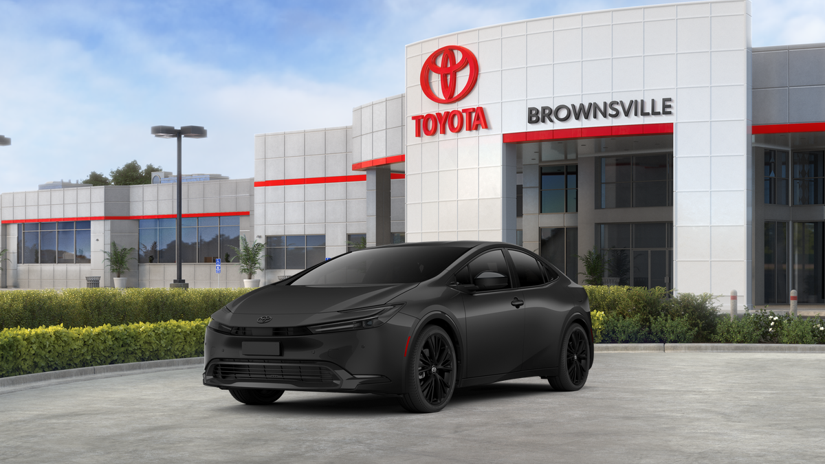 2026 Toyota Prius Nightshade Edition in Midnight Black Metallic — front three-quarter view